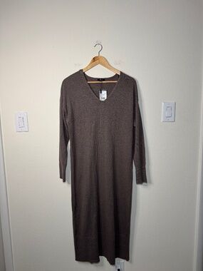 Rails Margot Sweater Dress Women's MD Latte Brown NWT Cotton Cashmere